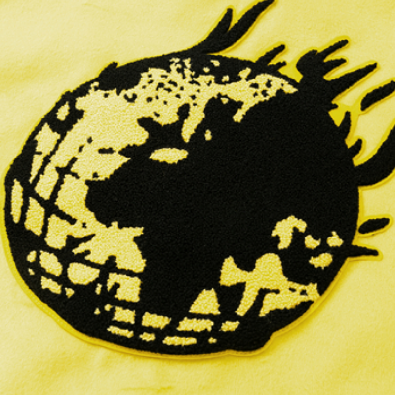 Vintage Embroidery Patchwork Graphic PU Jacket