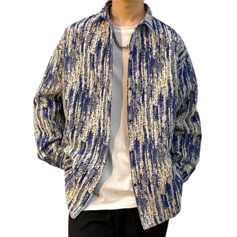 Vintage Jacquard Lapel Shirt