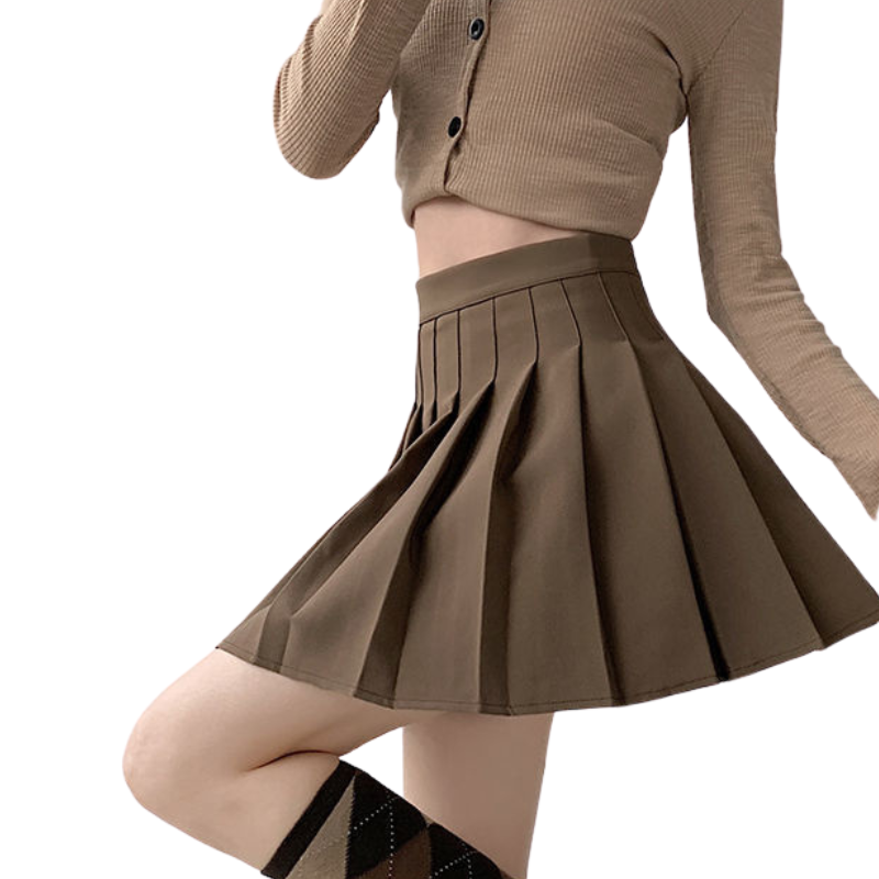 Women's Solid Color pleated Skirt