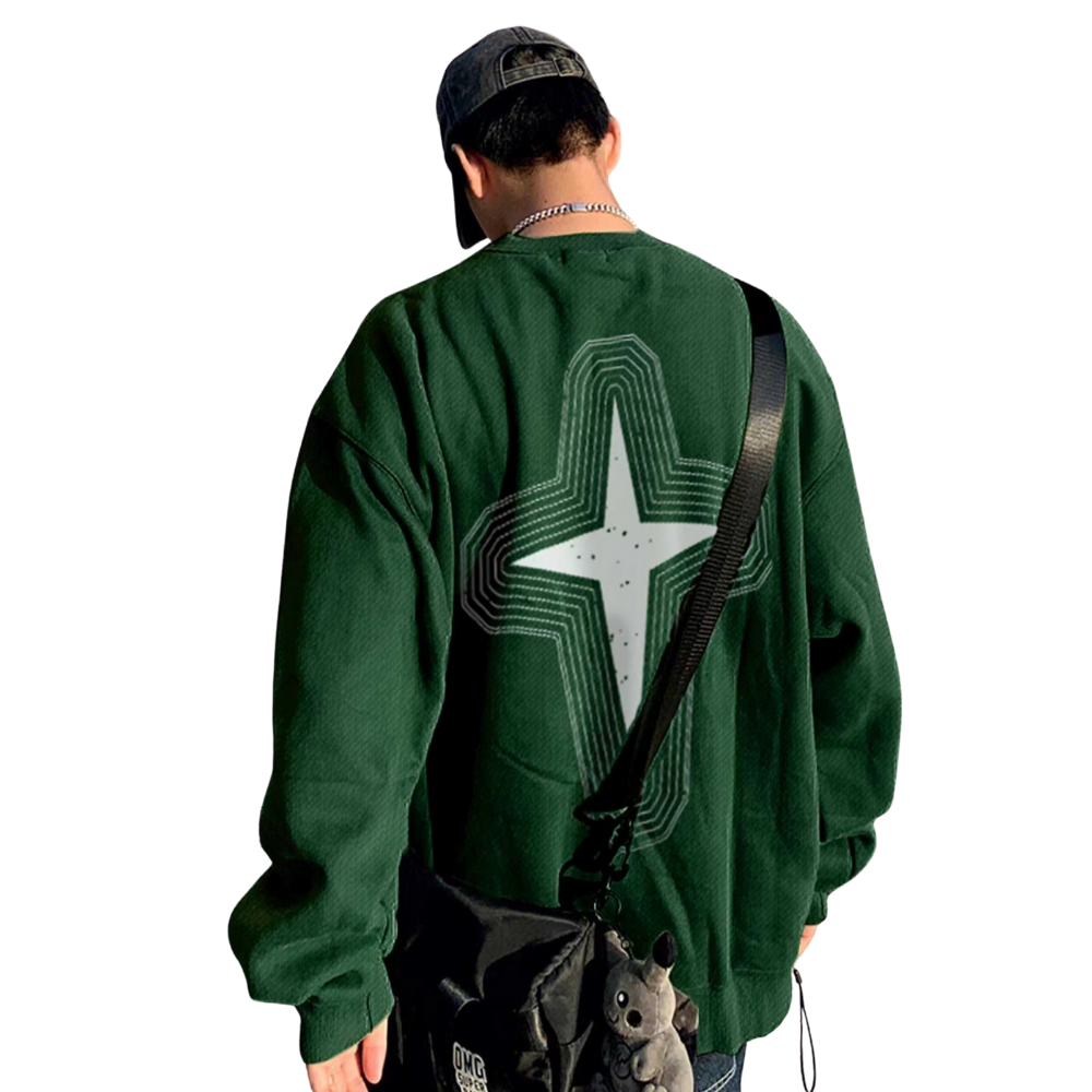 Vintage Loose Star Graphic Sweatshirt