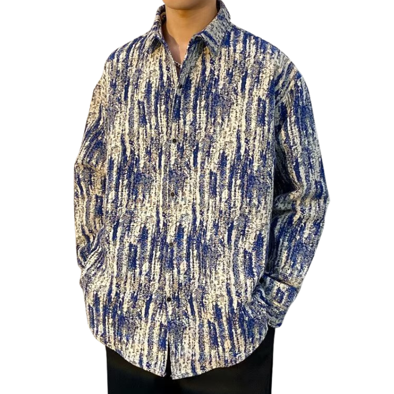 Vintage Jacquard Lapel Shirt