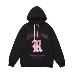 Casual Gothic Letter Printed Hoodie