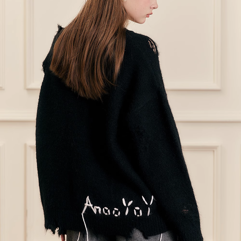 Women's Urban White Butterfly Sweater