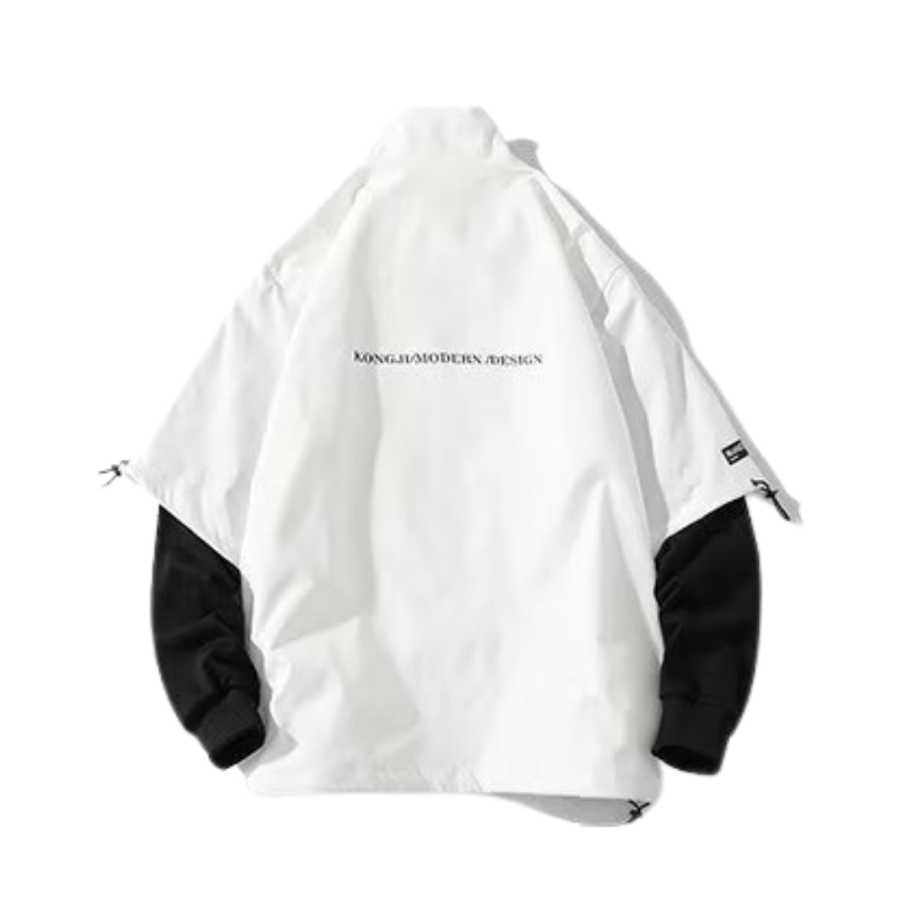 Outdoor Fake Two-Piece Panel Jacket