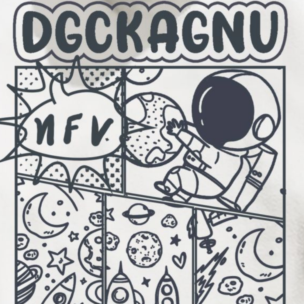 Simple Cartoon Pattern Hoodie