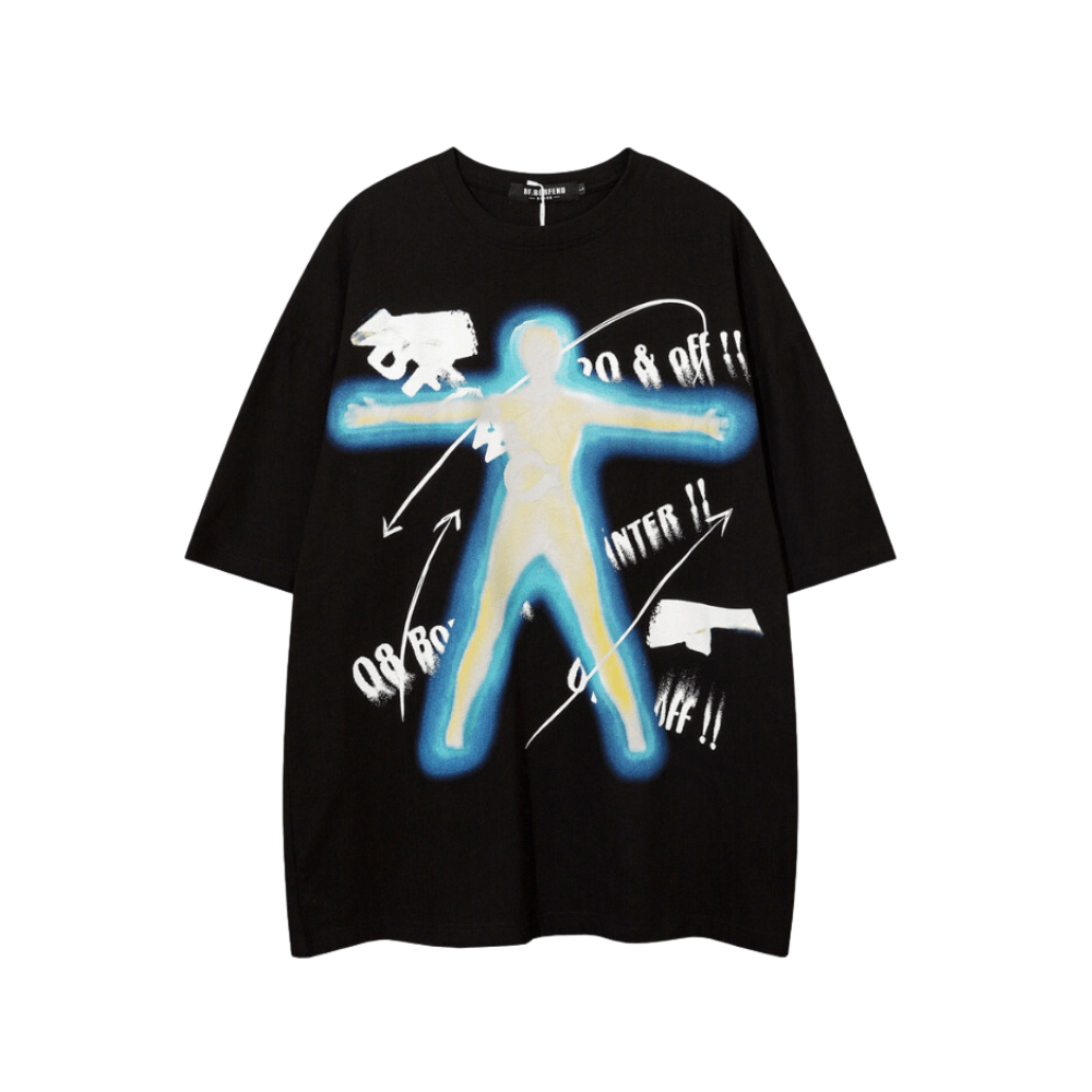 Bold Abstract Graphic Oversize T-Shirt