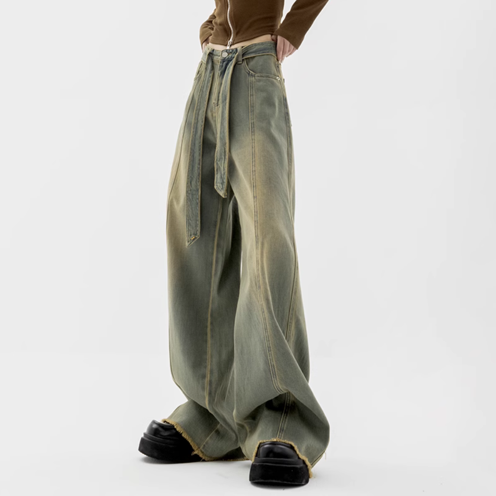 Women's Panel Burr Distressed Jeans