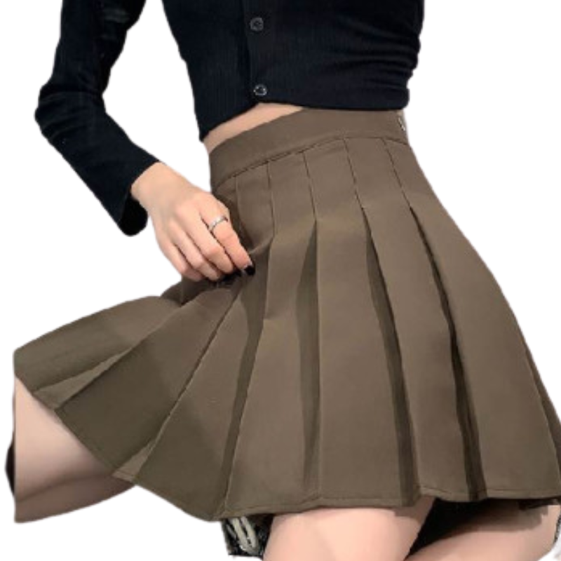 Women's Solid Color pleated Skirt
