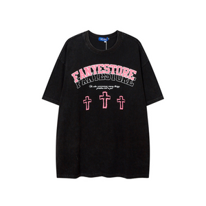 Vintage Cross Print Oversize T-shirt