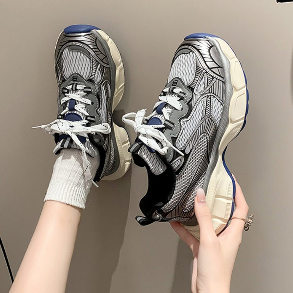 Women's Street Stitching Thick Sole Casual Shoes