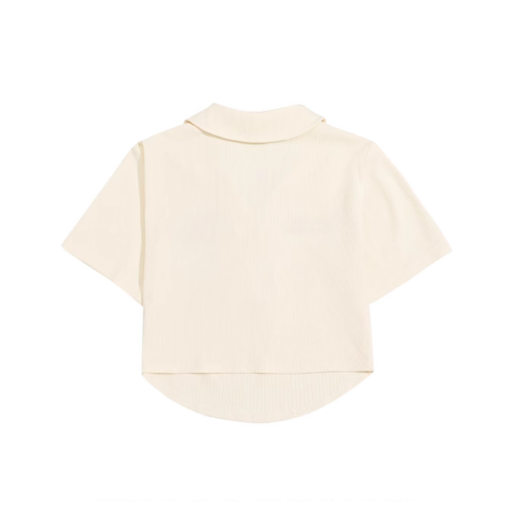 Women's Butterfly Embroidery Cropped Tee