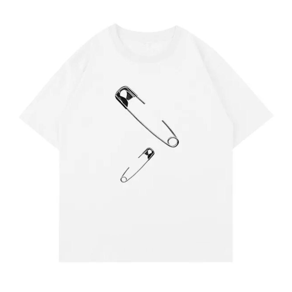 Minimalist Solid Pin Print T-Shirt