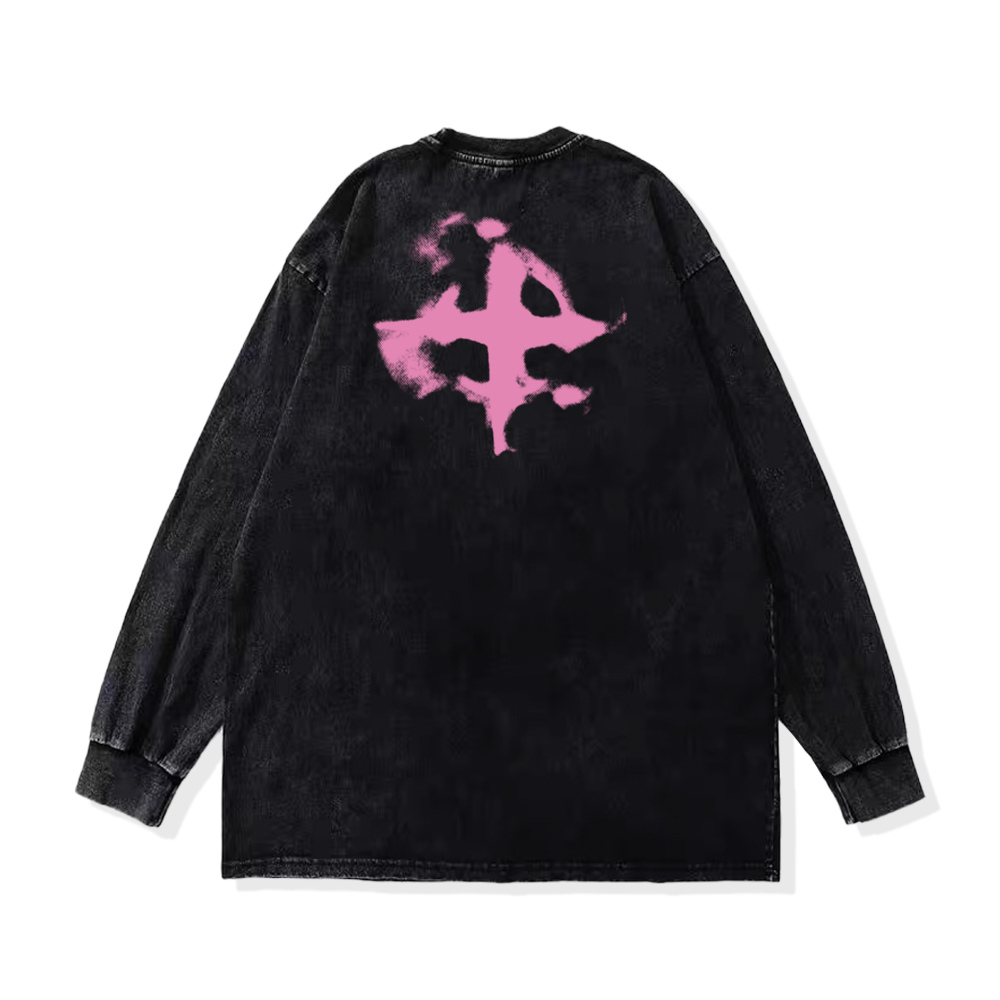 Distressed Graffiti Washed Sweatshirt