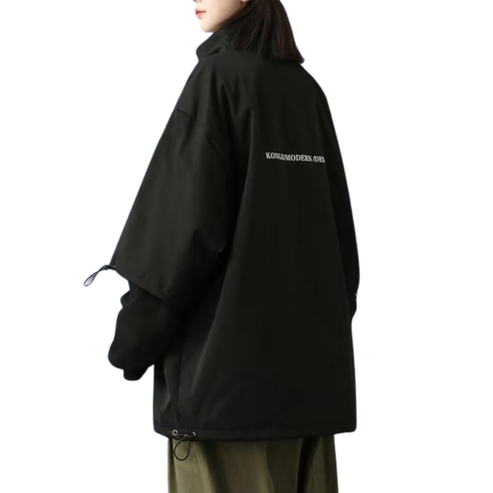 Outdoor Fake Two-Piece Panel Jacket
