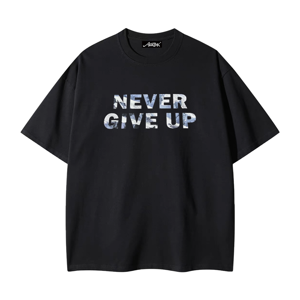 Pure Cotton 260G Snow Mountain Letter T-shirt