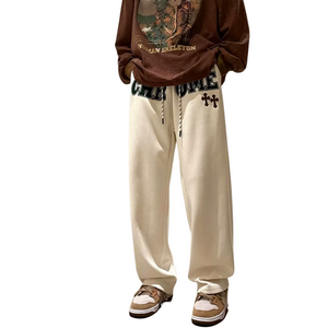 【Subscription】 Loose Letter Embroidered Straight Sweatpants