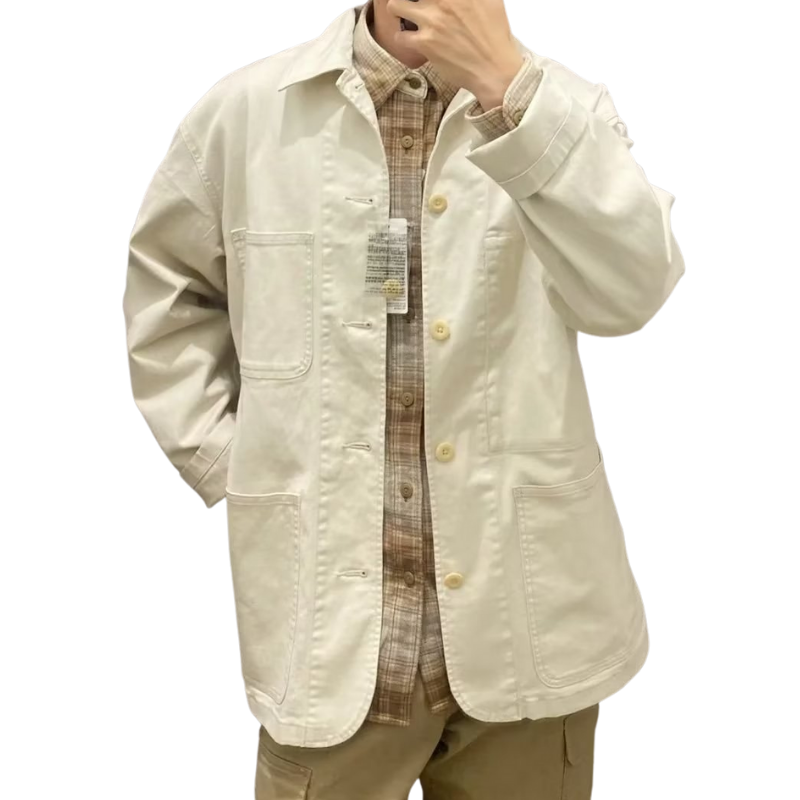 Classic Pure Multiple Pockets Denim Jacket
