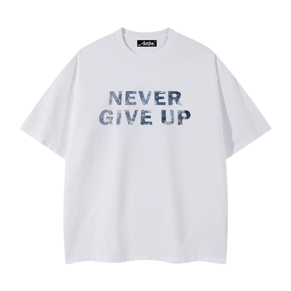 Pure Cotton 260G Snow Mountain Letter T-shirt