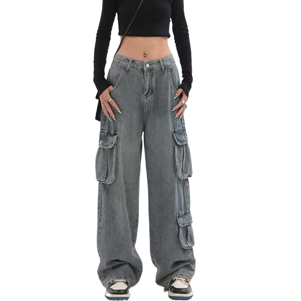 High Street Multi-Pocket Cargo Jeans