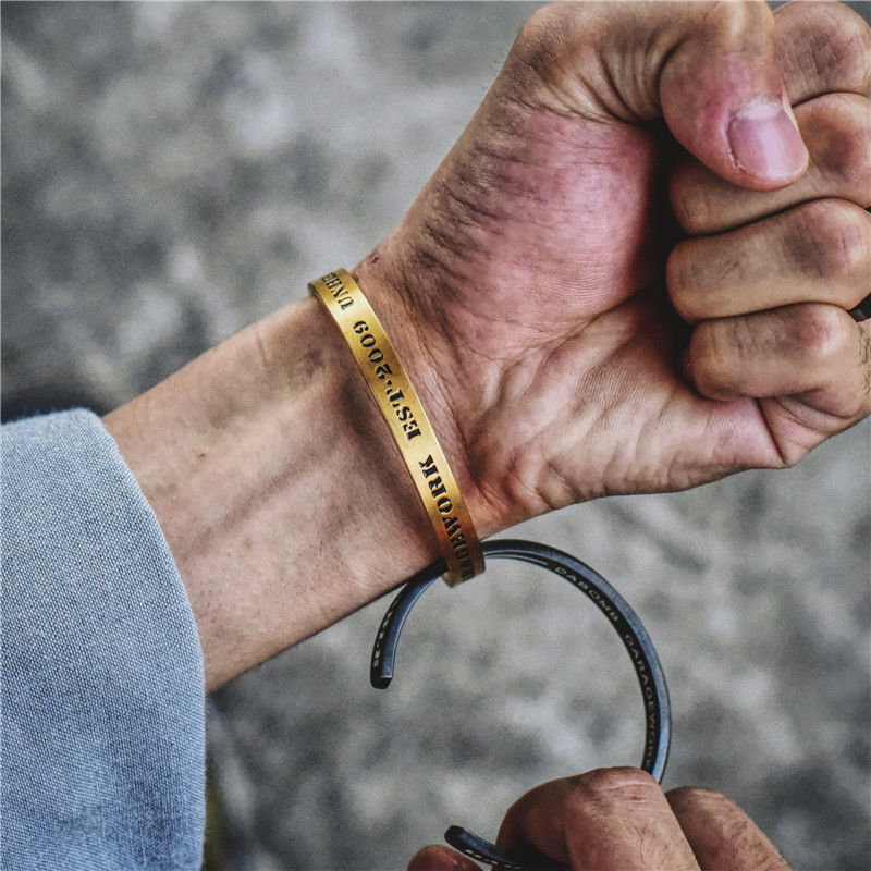 Letter Titanium Steel Bracelet