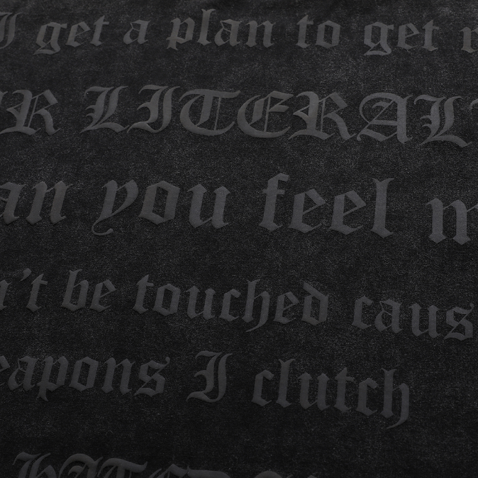 【LawFoo】Vintage Letter Graphic Washed T-Shirt