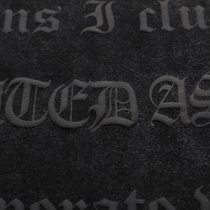 【LawFoo】Vintage Letter Graphic Washed T-Shirt