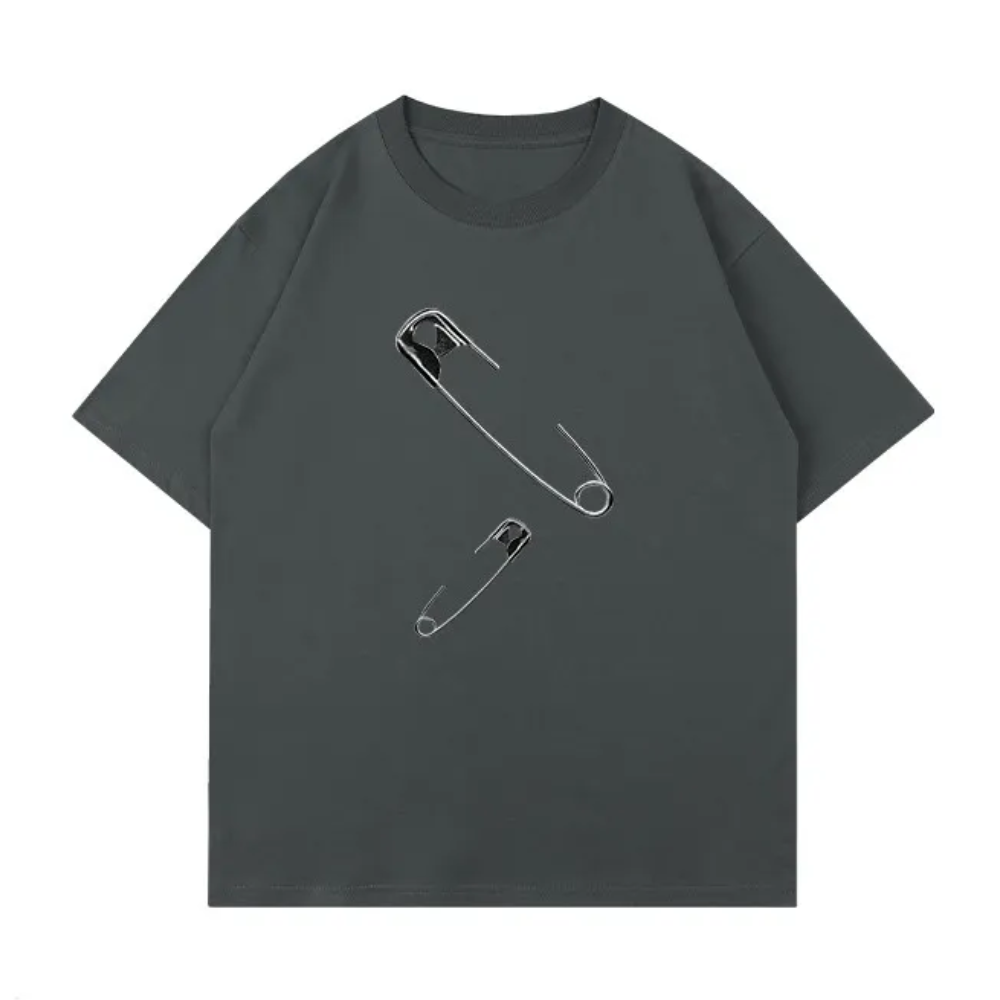 Minimalist Solid Pin Print T-Shirt