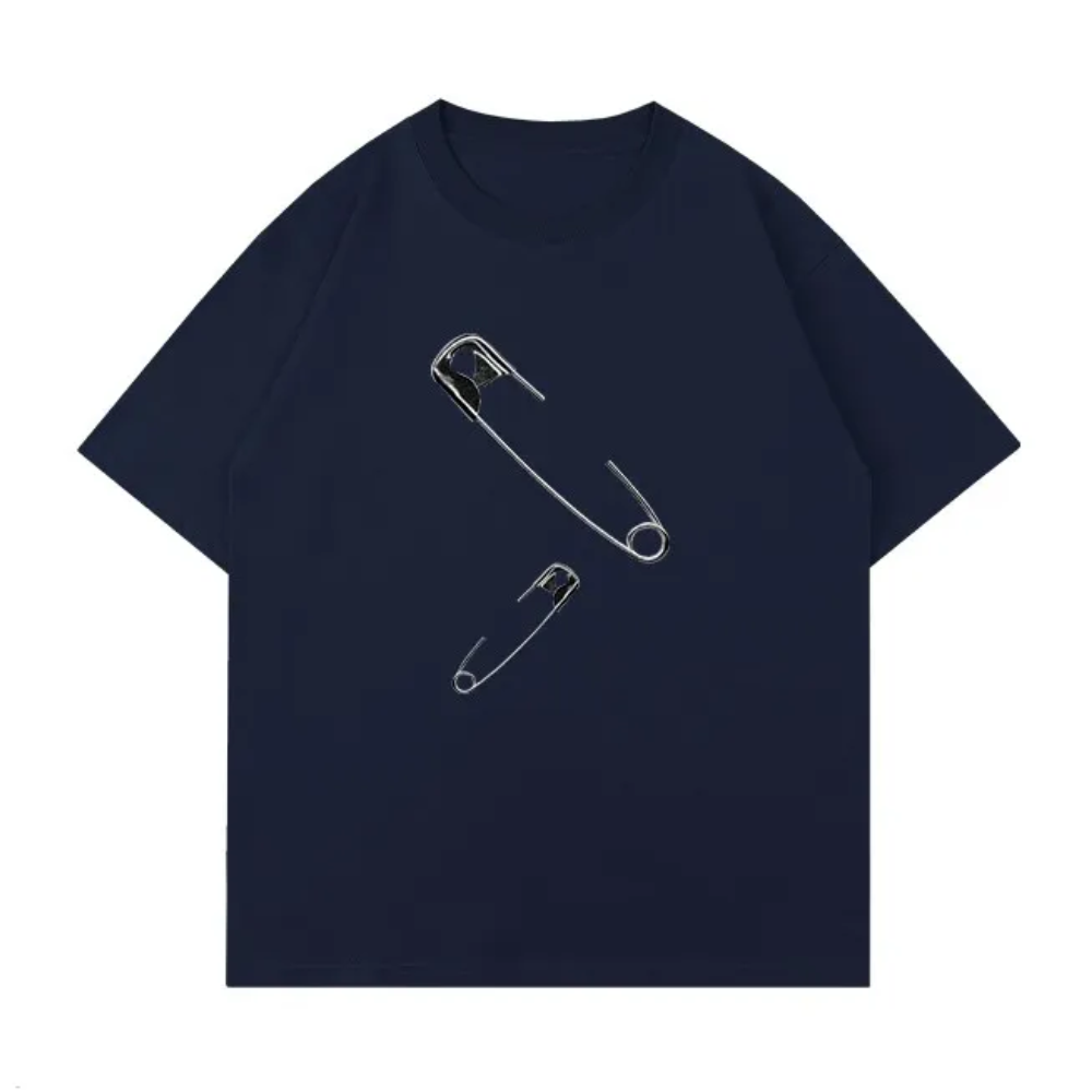 Minimalist Solid Pin Print T-Shirt
