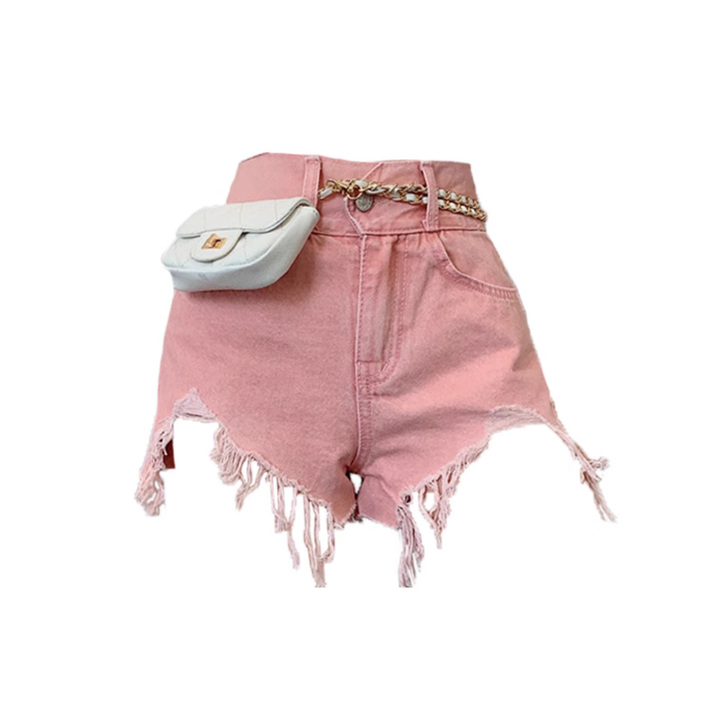 Women's Spice Girls Raw Edge Ripped Shorts