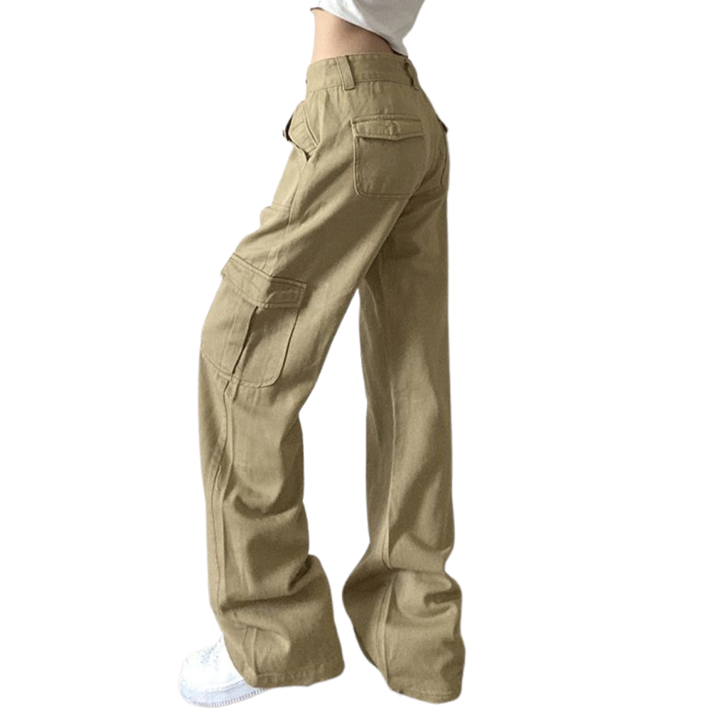 Women's Casual Solid Color Cargo Pants
