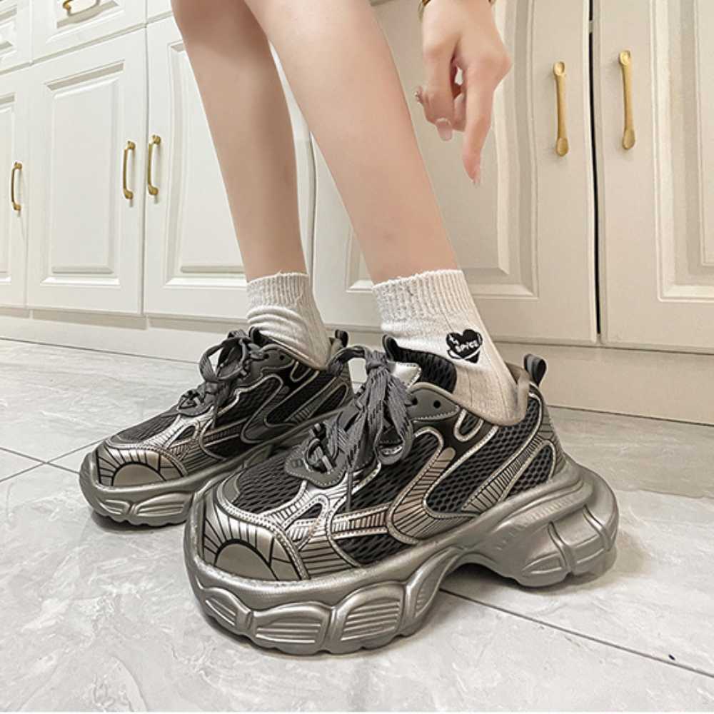 Women's Street Stitching Thick Sole Casual Shoes