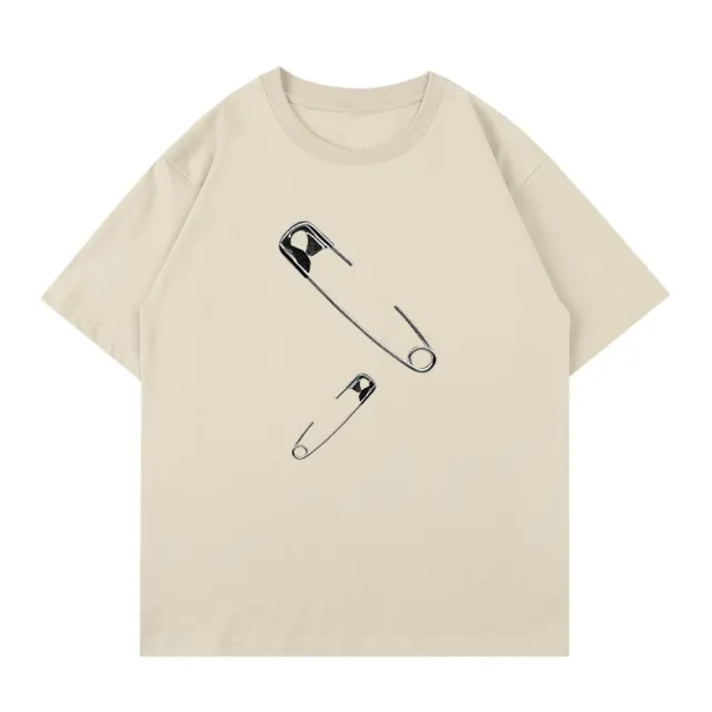 Minimalist Solid Pin Print T-Shirt