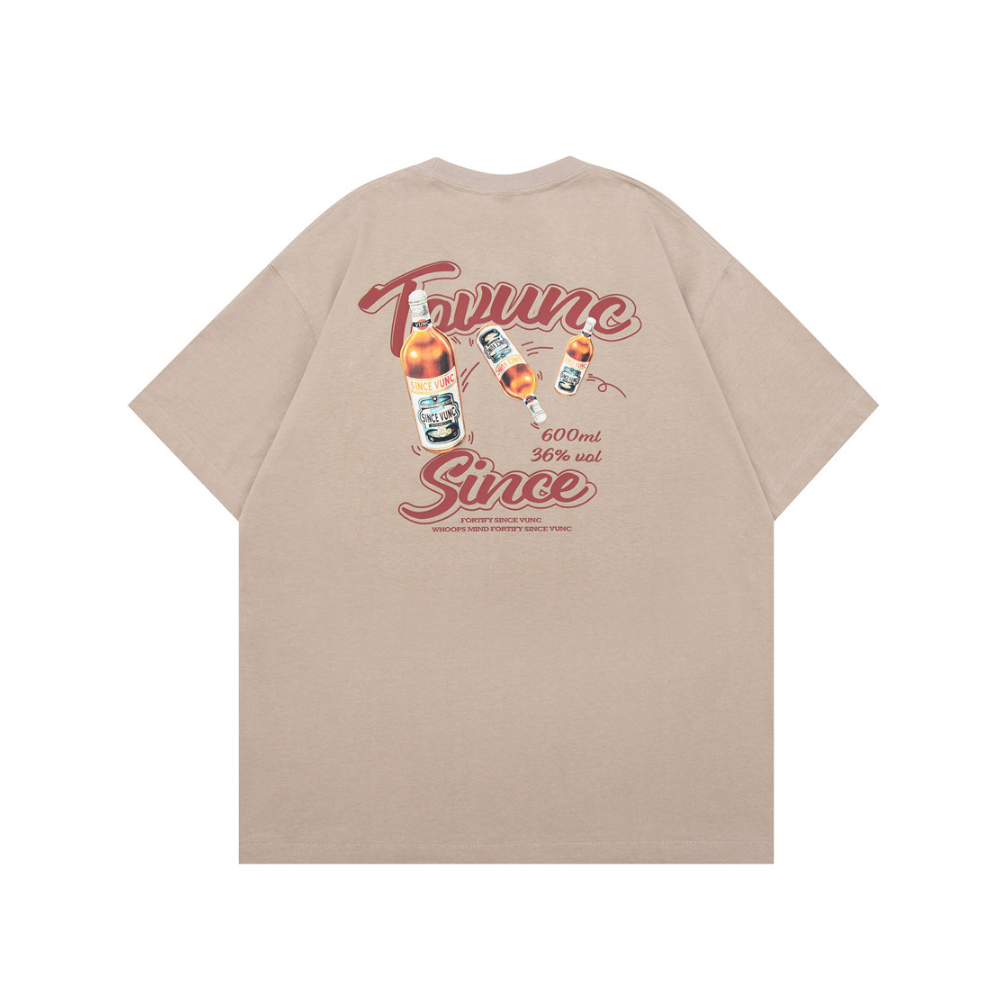 Retro Beer Bottle Graphic T-Shirt