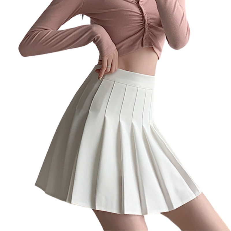 Women's Solid Color pleated Skirt