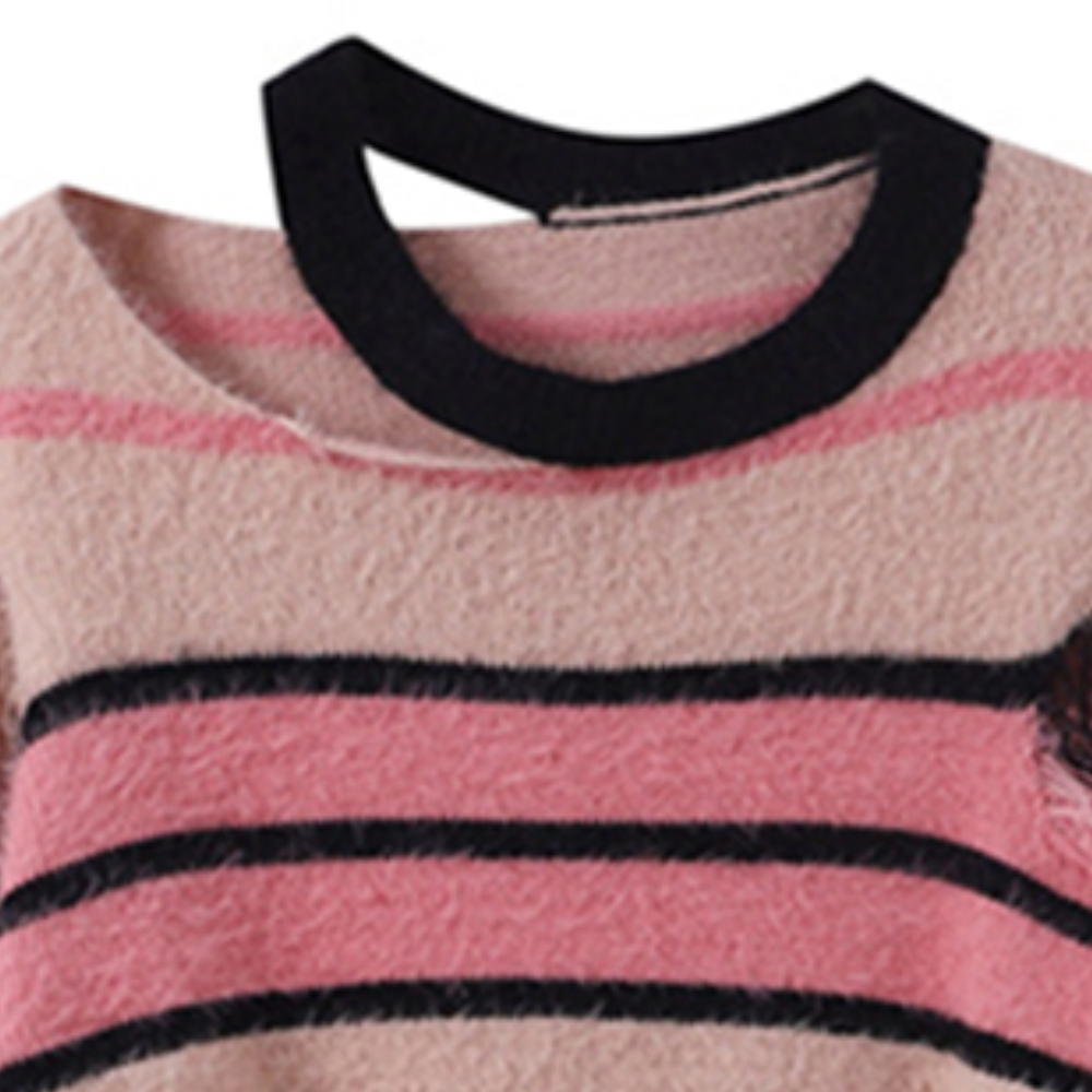 ripped striped sweater