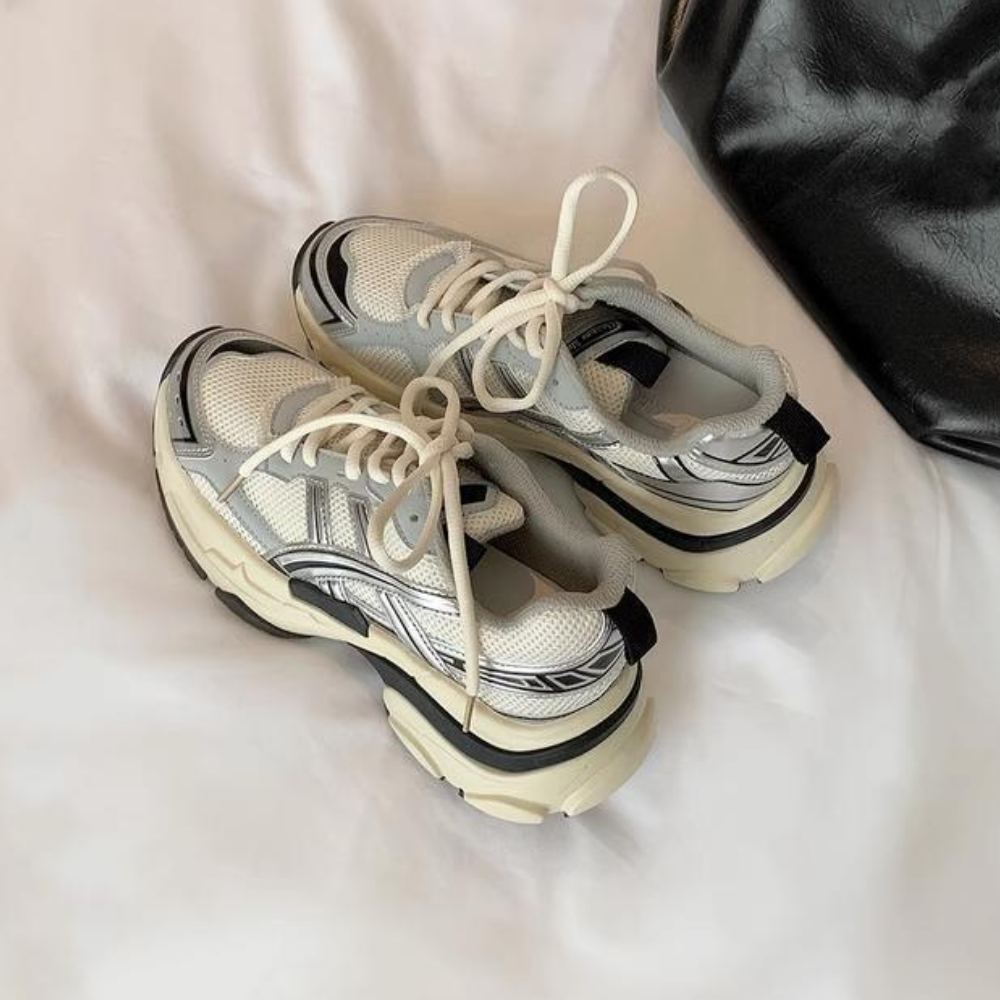 Women's Silver Mesh Casual Shoes