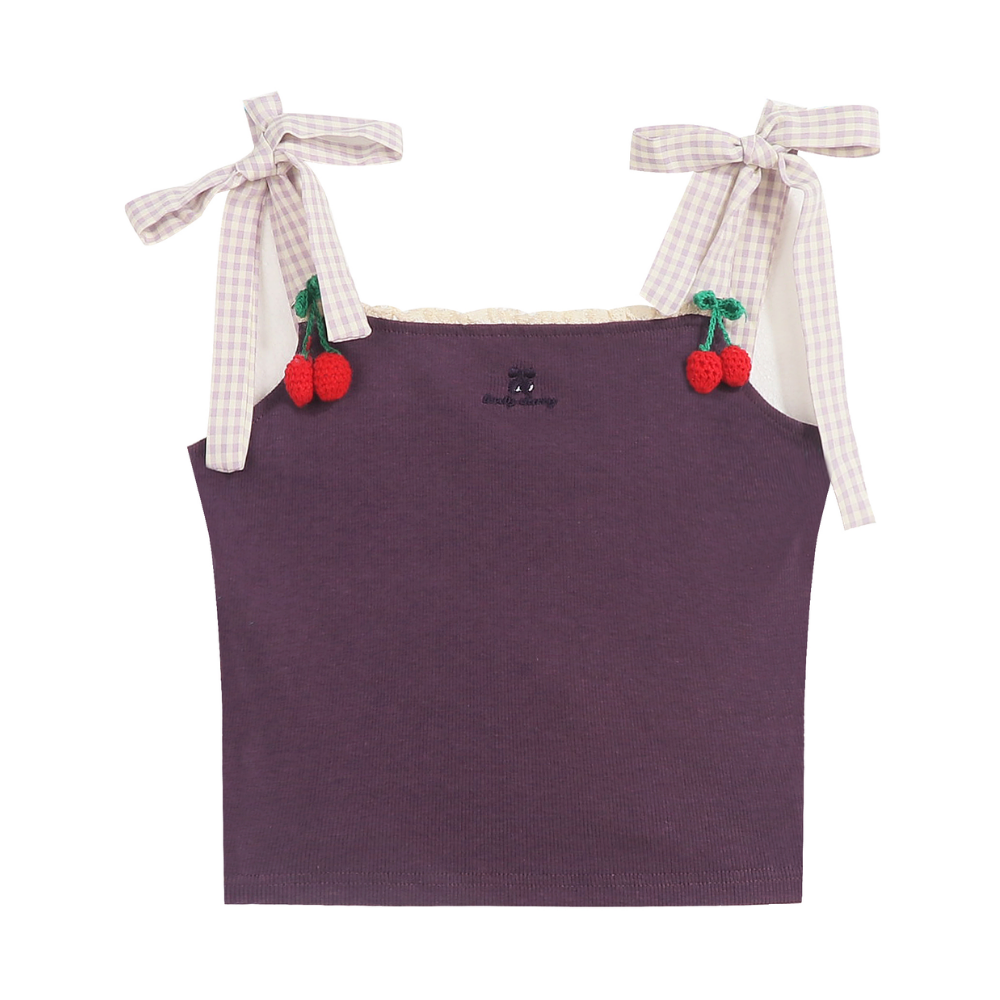 Women's Sweet Spice Cherry Solid Color Caim Top