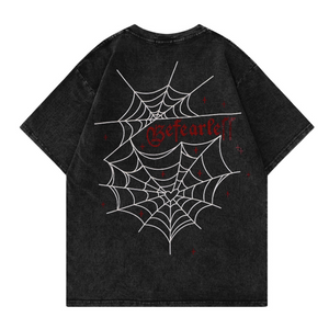Dark Daring Spider Print T-shirt