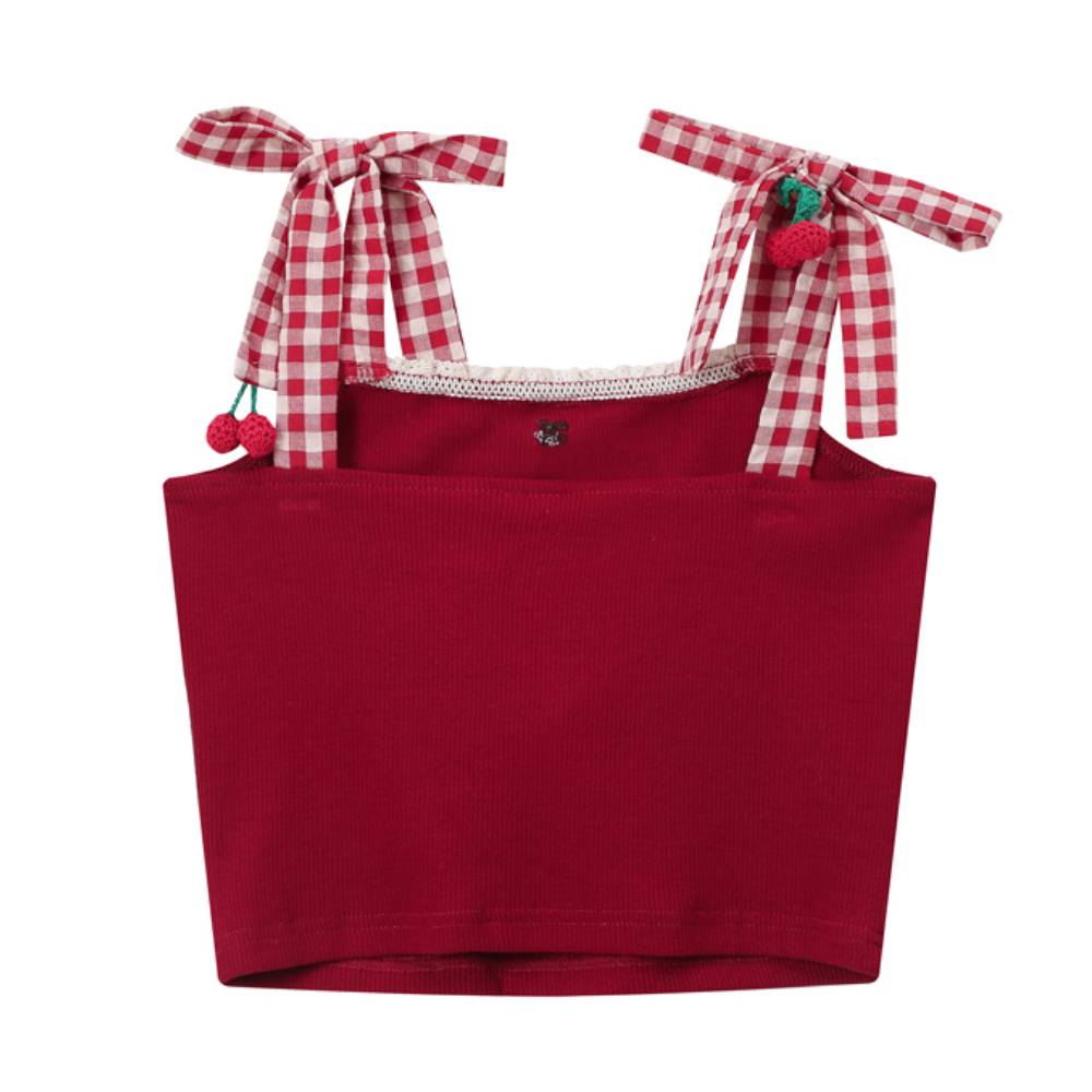 Women's Sweet Spice Cherry Solid Color Caim Top