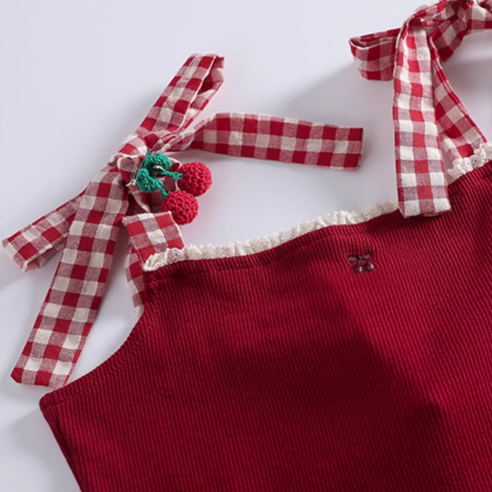 Women's Sweet Spice Cherry Solid Color Caim Top