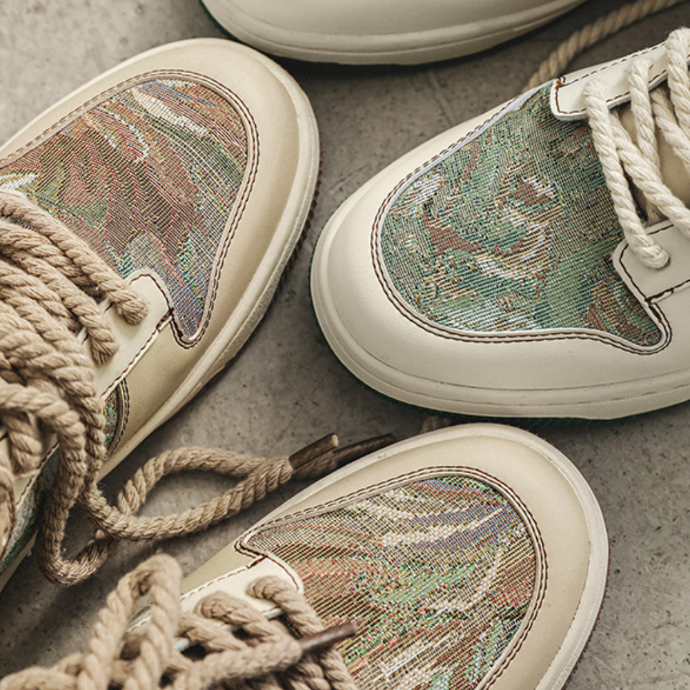 Classic Renaissance-Printed Casual Sneakers