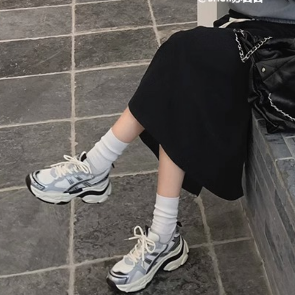 Women's Silver Mesh Casual Shoes