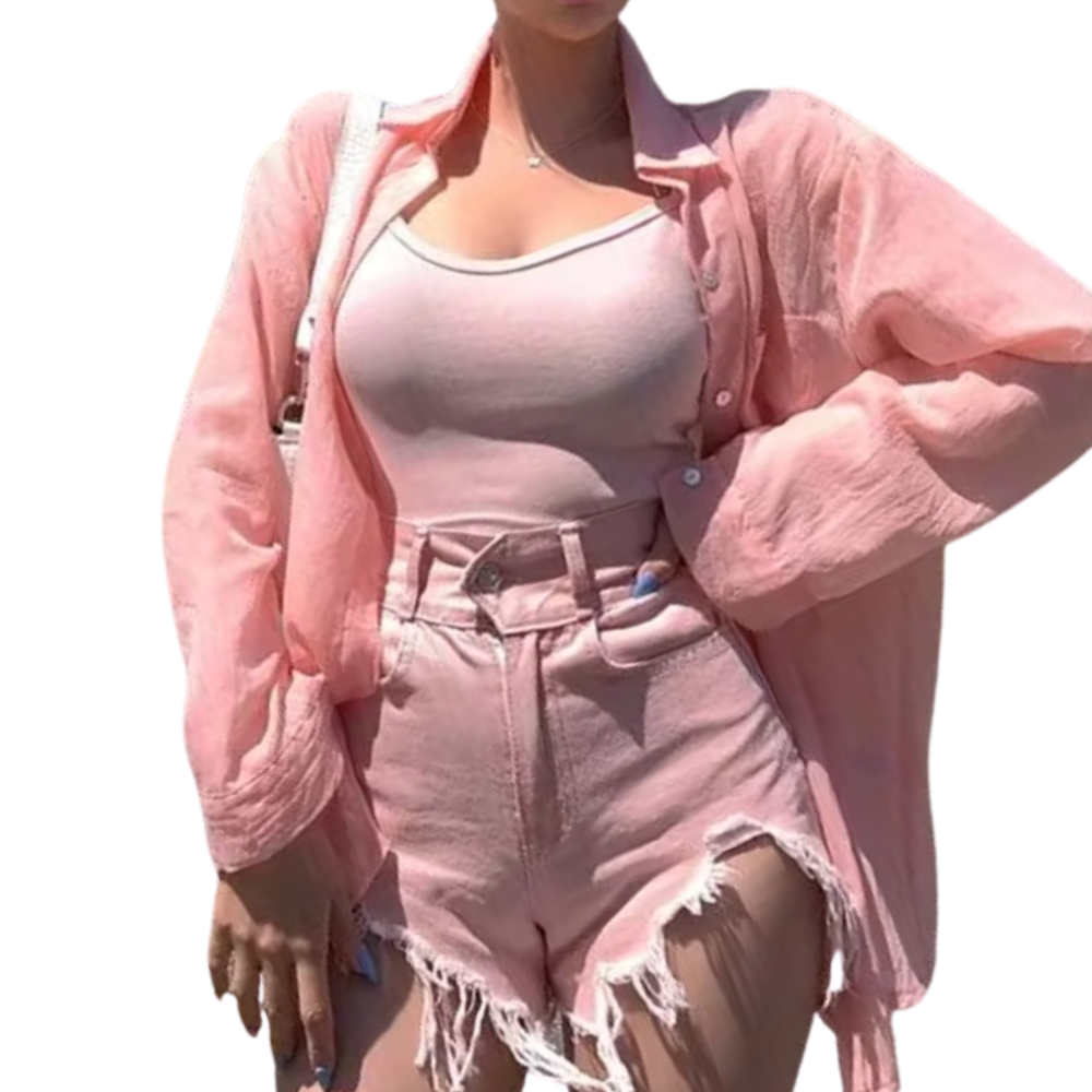 Women's Spice Girls Raw Edge Ripped Shorts