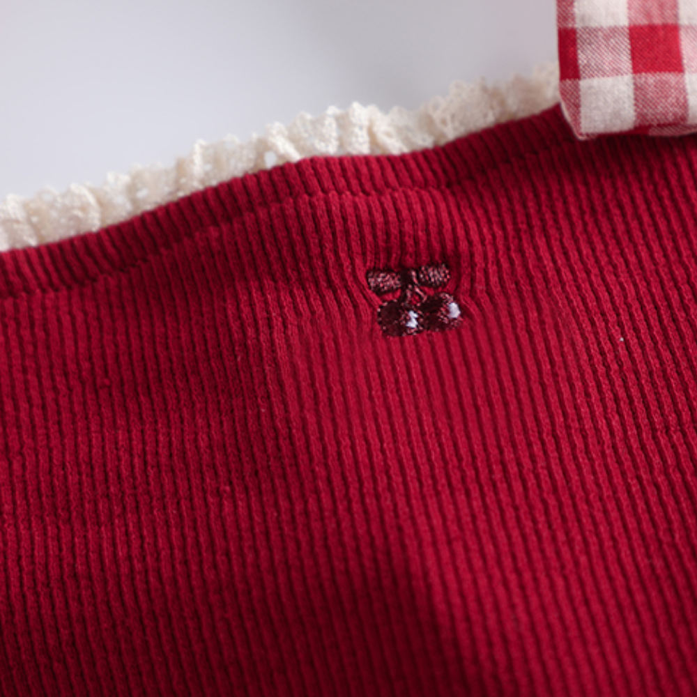 Women's Sweet Spice Cherry Solid Color Caim Top