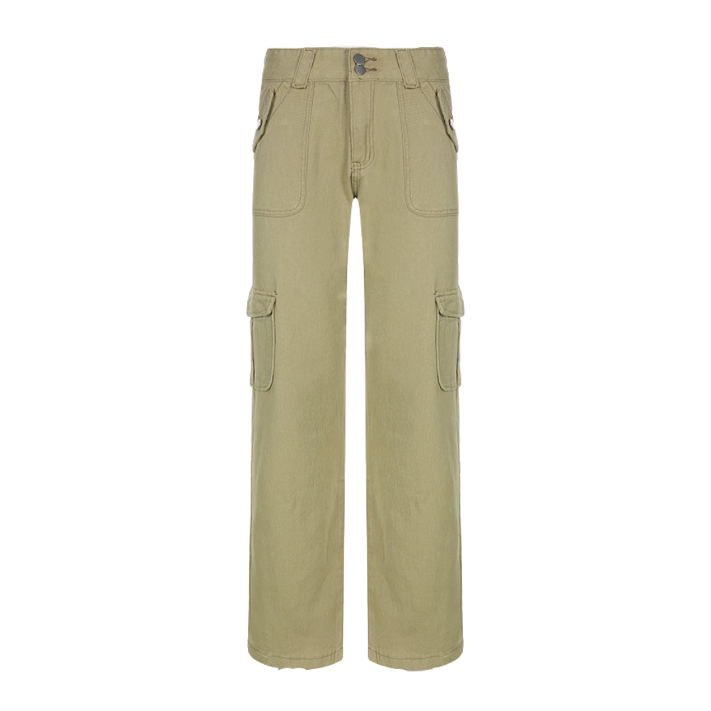 Women's Casual Solid Color Cargo Pants