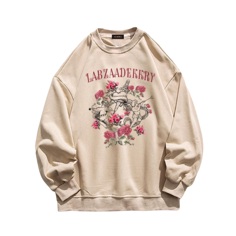 Letter Petal Graphic Sweatshirt