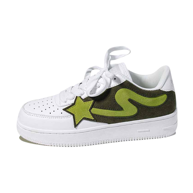 Classic Star Patchwork Casual Sneakers