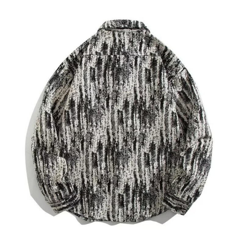 Vintage Jacquard Lapel Shirt