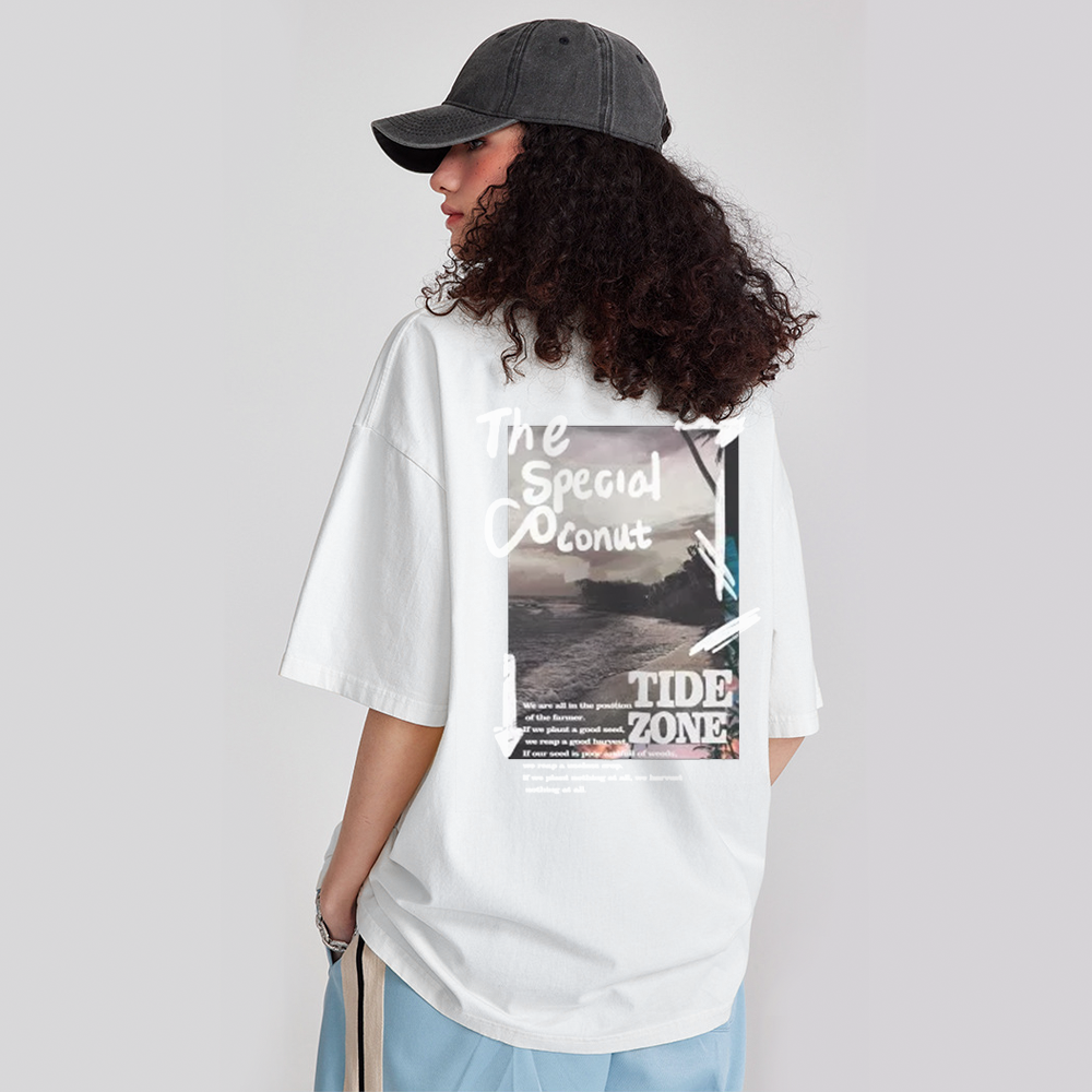 Pure Cotton 260G American Landscape Picture T-shirt