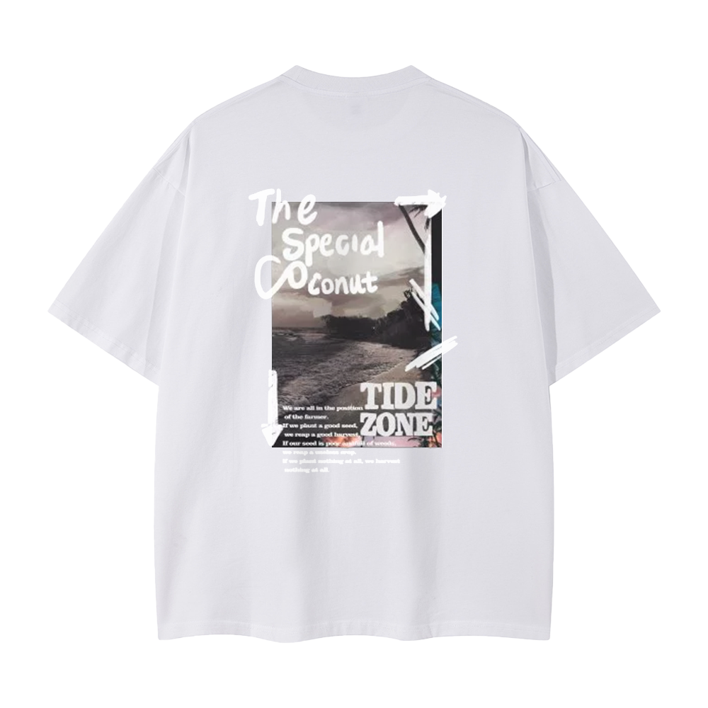 Pure Cotton 260G American Landscape Picture T-shirt